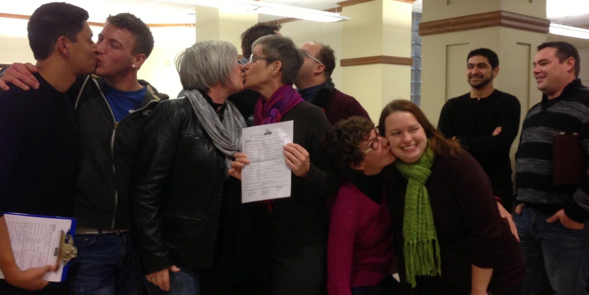 Spokane couples celebrate their marriage licenses! Photo: INBA 