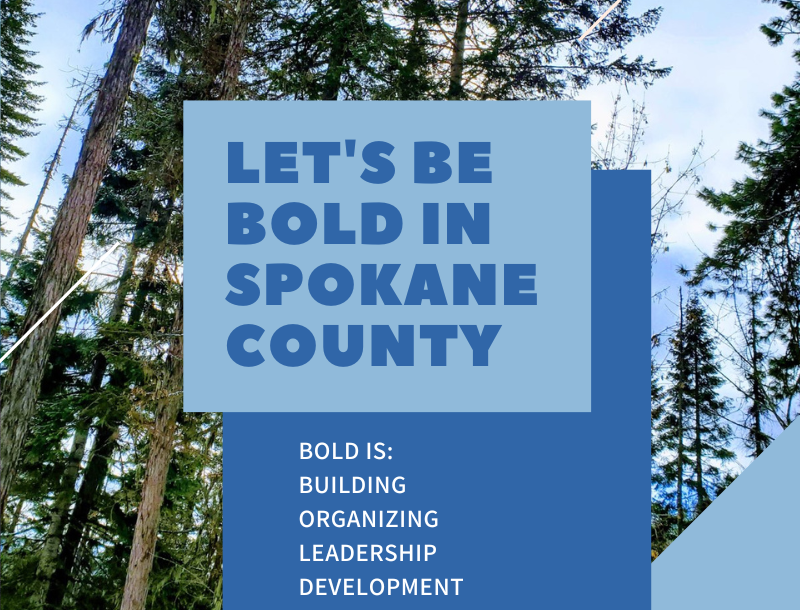 Let's be bold in Spokane County. BOLD is Building Organizing Leadership Development